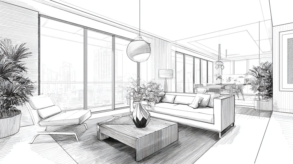 Эскиз интерьера от дизайн-бюро